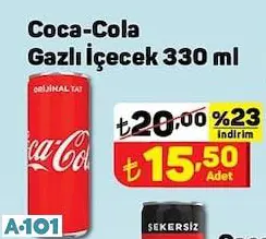 COCA COLA GAZLI İÇECEK 330ML